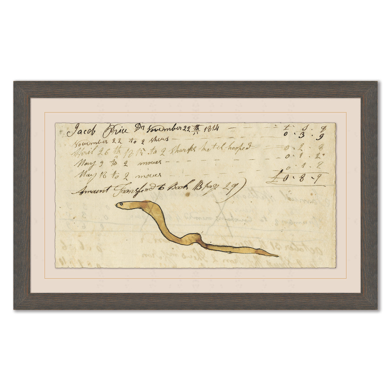 Snake - Mennonite Ledger Drawing – France & Son