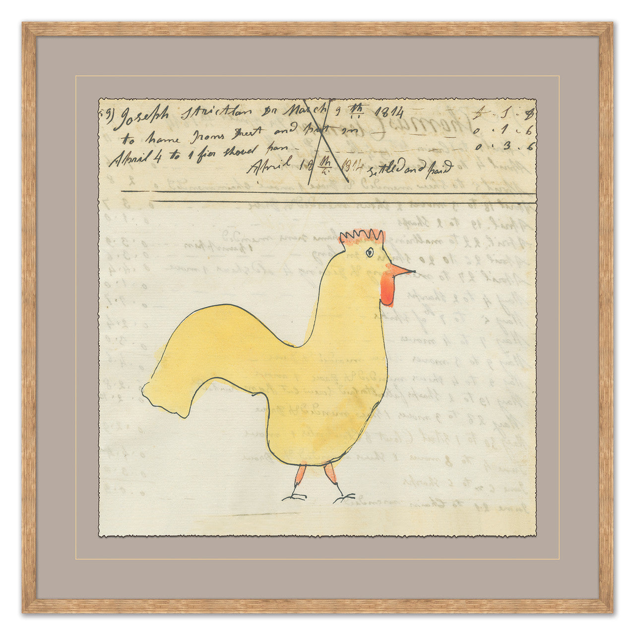 Chicken - Mennonite Ledger Drawing – France & Son