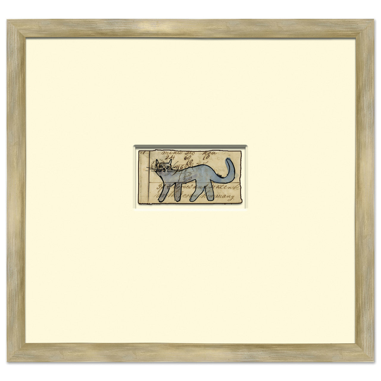 Blue Cat - Sm. Mennonite Ledger Drawing – France & Son