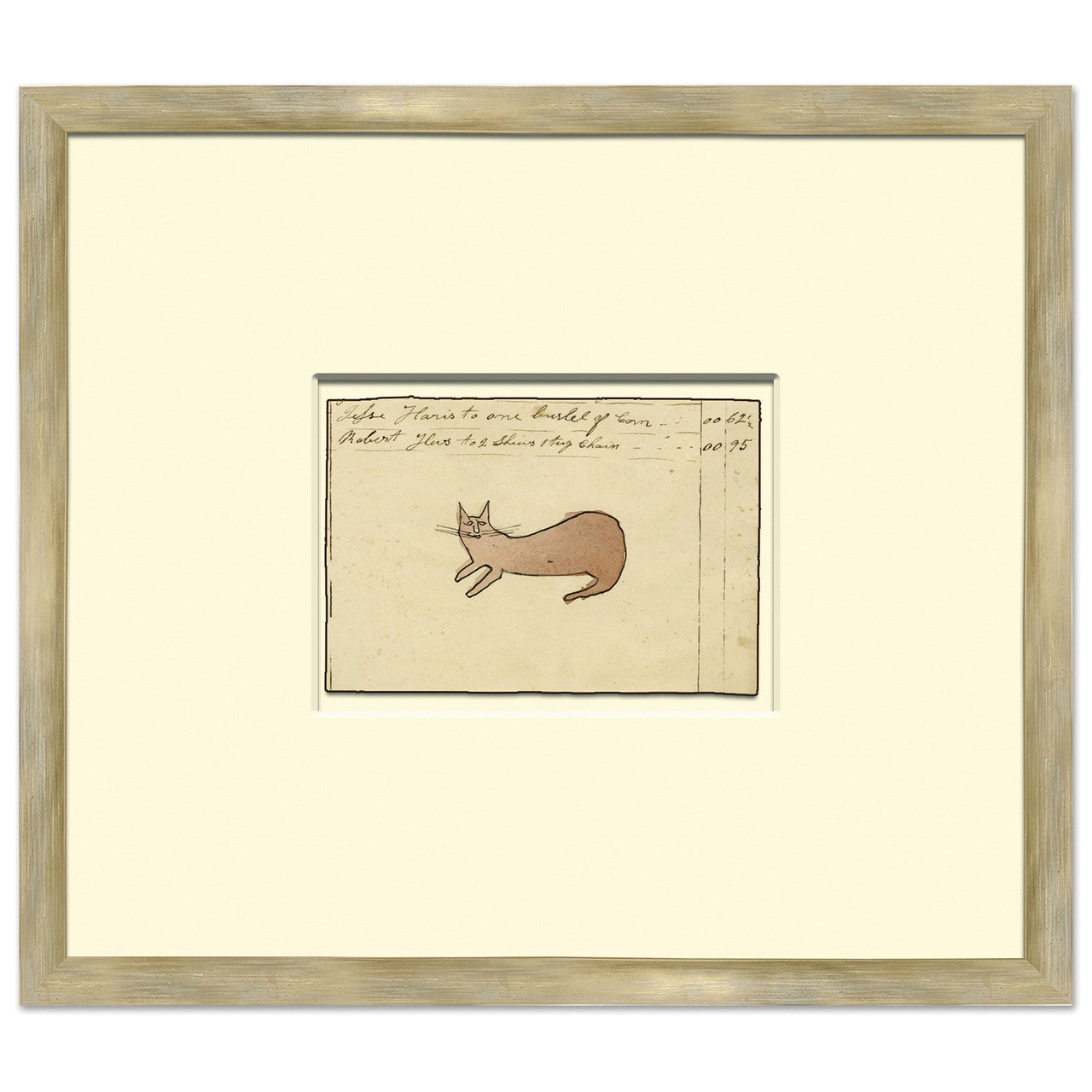 Brown Cat - Sm. Mennonite Ledger Drawing – France & Son