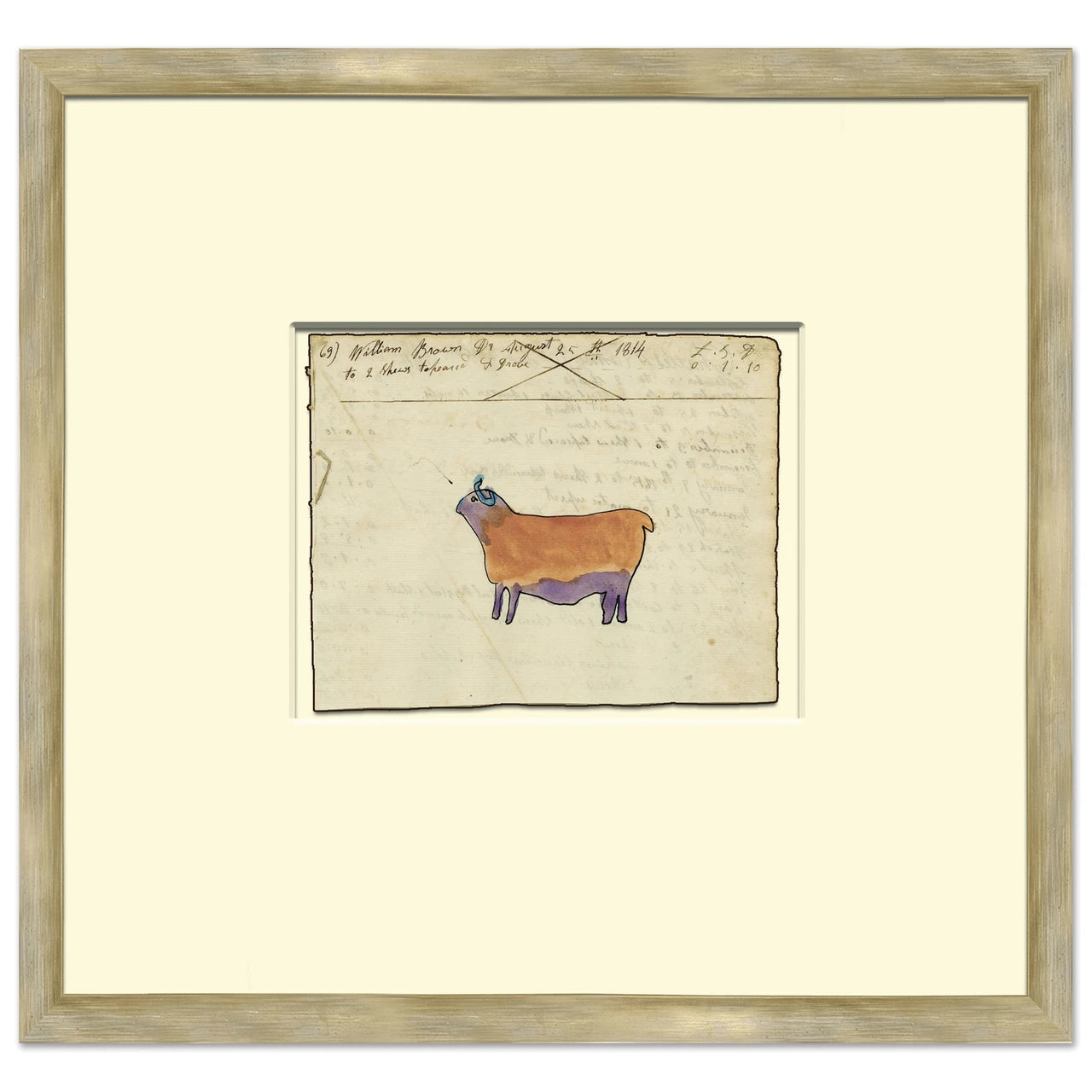 Cow - Sm. Mennonite Ledger Drawing – France & Son