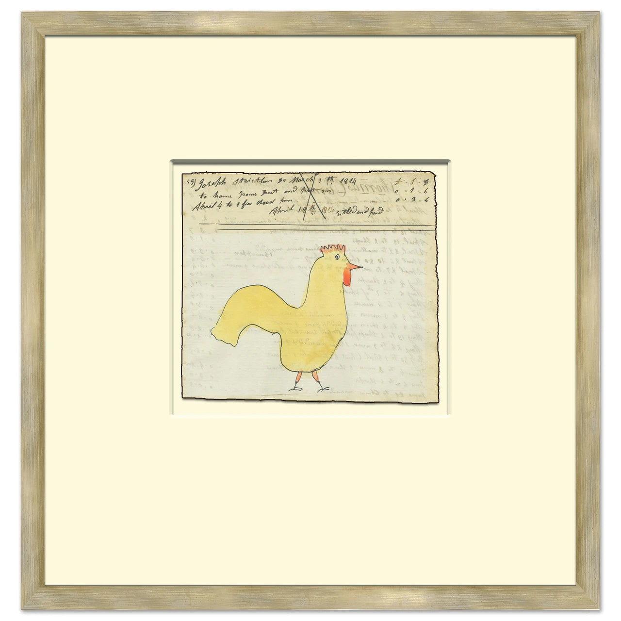 Chicken - Sm. Mennonite Ledger Drawing – France & Son