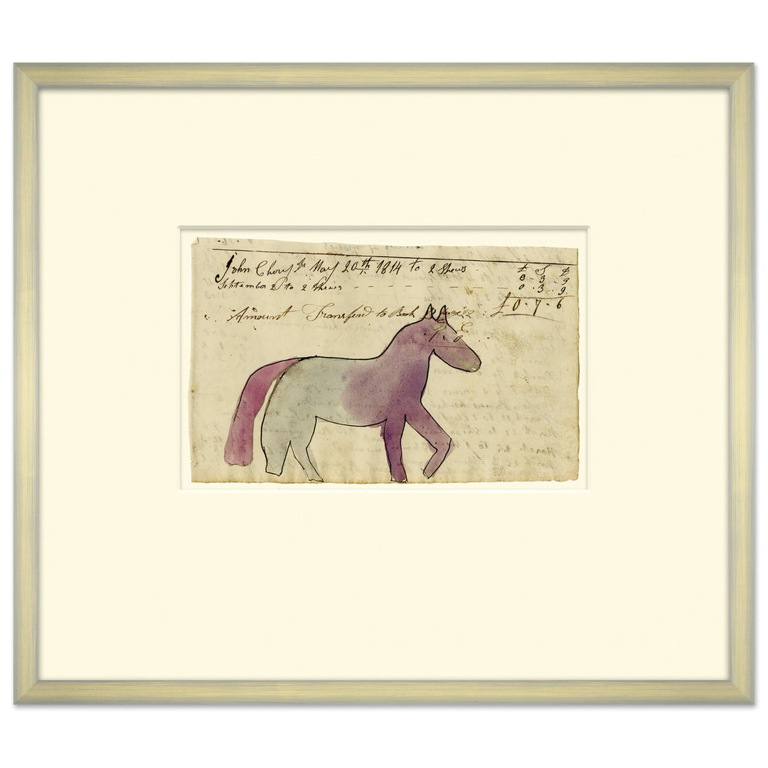 Menonite Drawing, Purple Horse by Soicher Marin