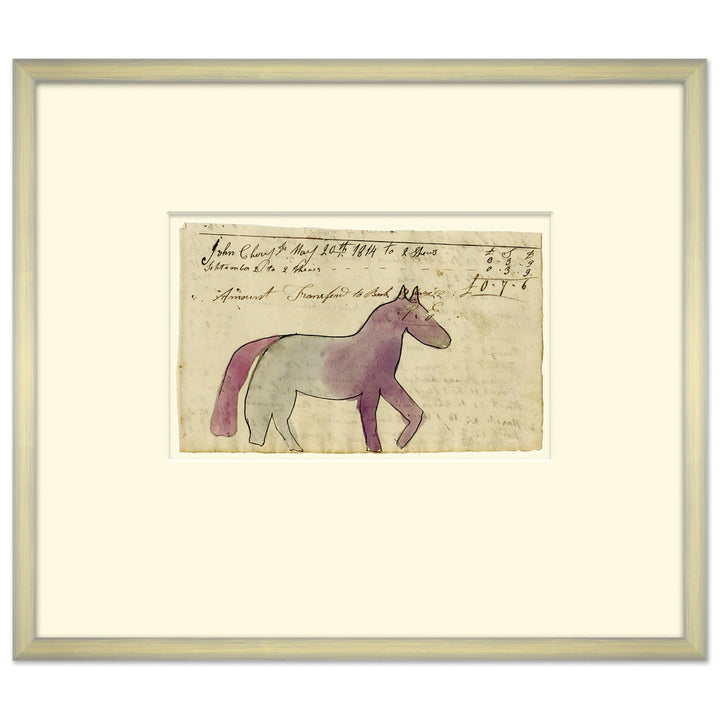 Menonite Drawing, Purple Horse by Soicher Marin