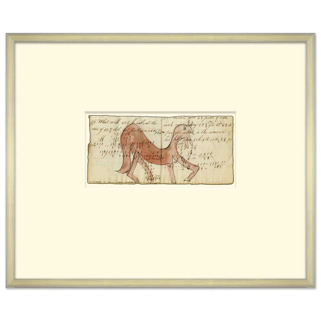 Menonite Drawing, Sway Back Horse by Soicher Marin