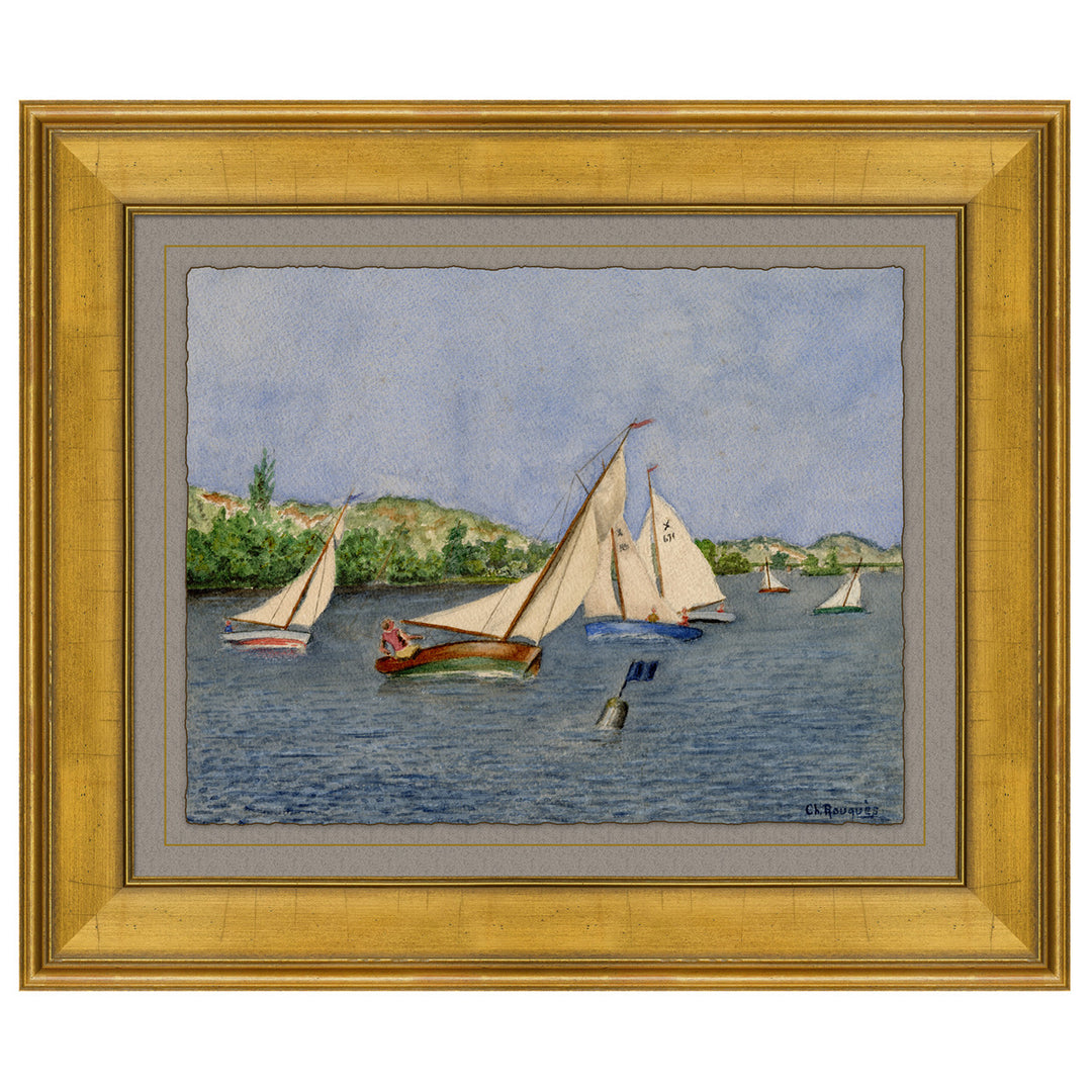 Boat Race in Harbor by Soicher Marin