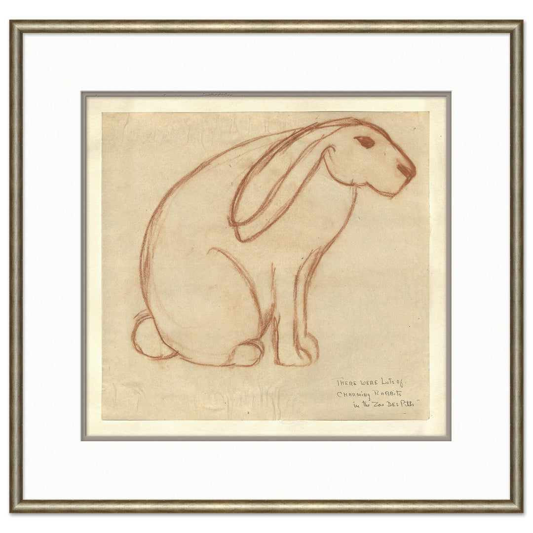 At the Zoo Sketch Series - Sepia Bunny by Soicher Marin