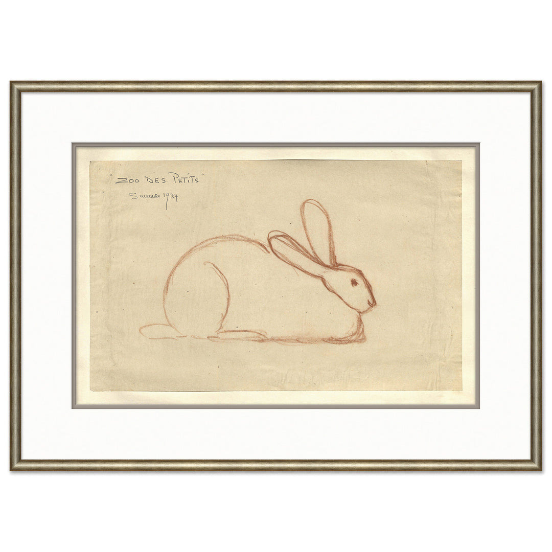 At the Zoo Sketch Series - Laying Bunny by Soicher Marin