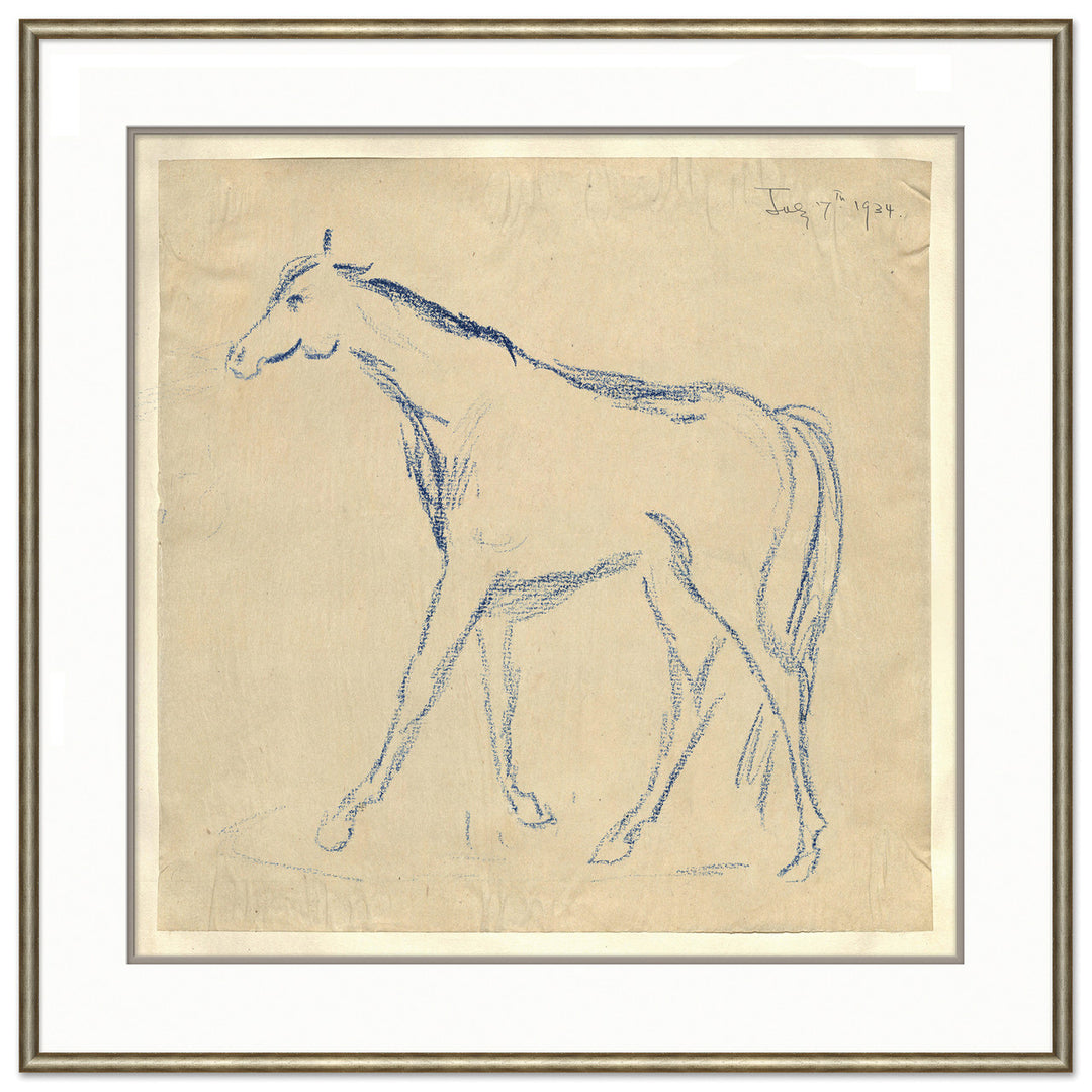 At the Zoo Sketch Series - Blue Horse by Soicher Marin