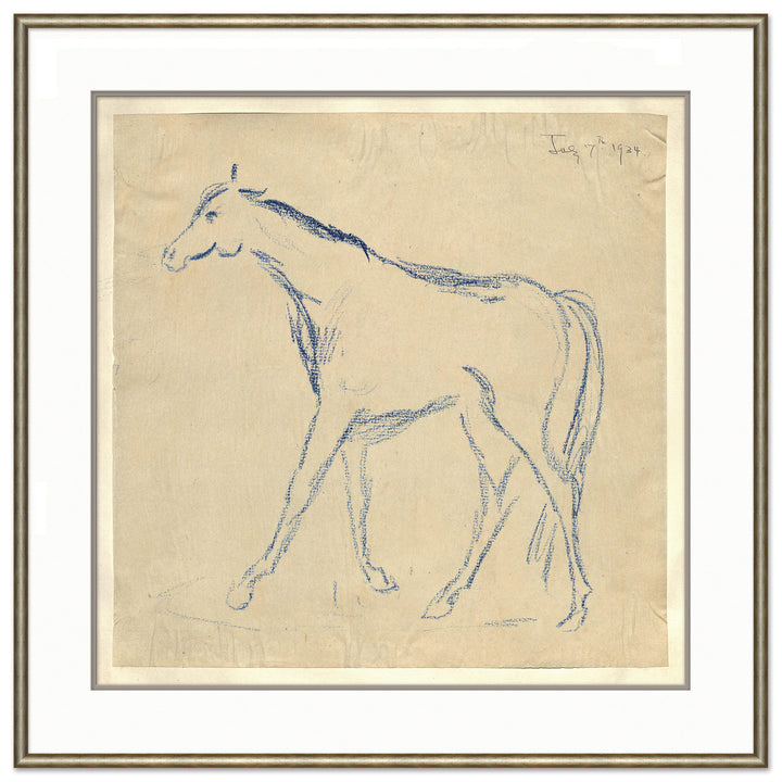 At the Zoo Sketch Series - Blue Horse by Soicher Marin