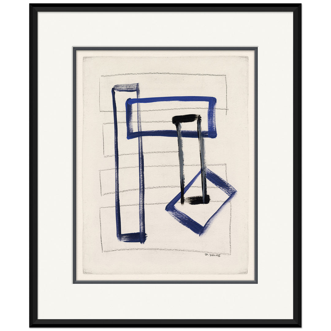 Abstract Shapes in Blue 1 by Soicher Marin