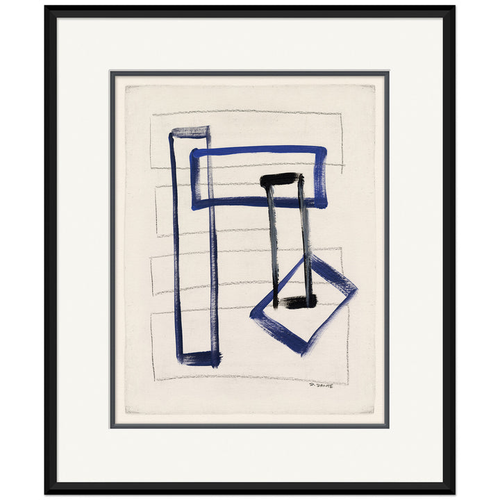 Abstract Shapes in Blue 1 by Soicher Marin