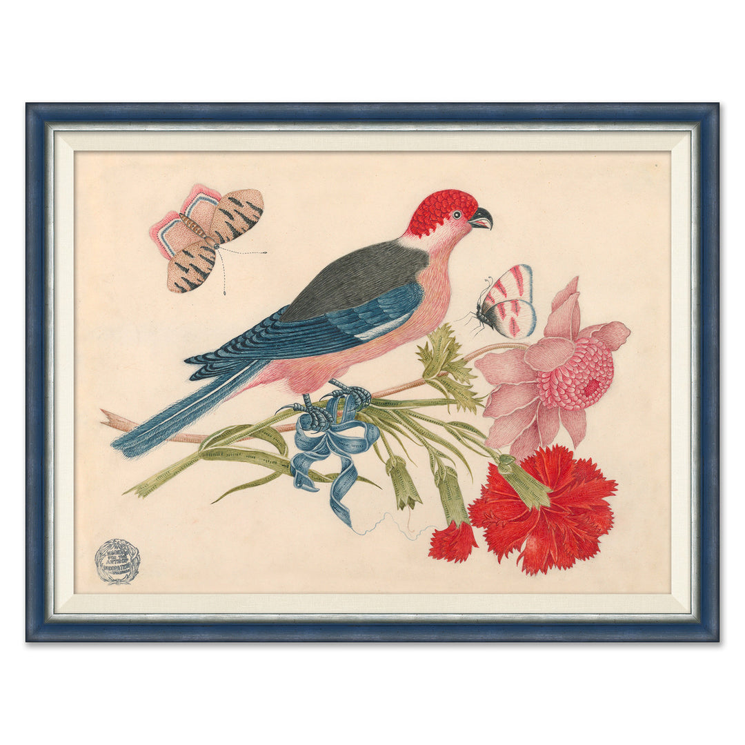 18th Century Floral Bouquets with Birds IX by Soicher Marin
