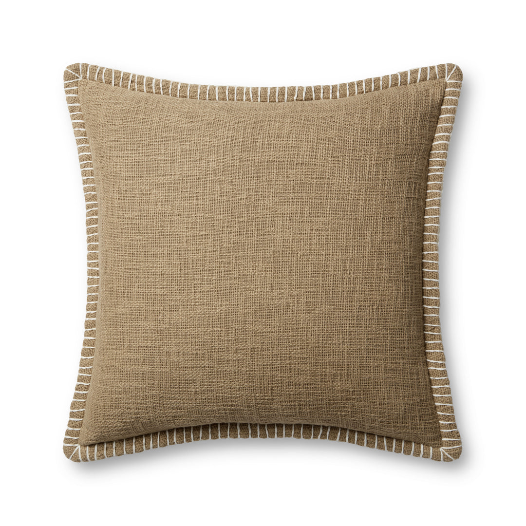 Loloi PLL0109 Taupe 22'' x 22'' Cover w/Down Pillow