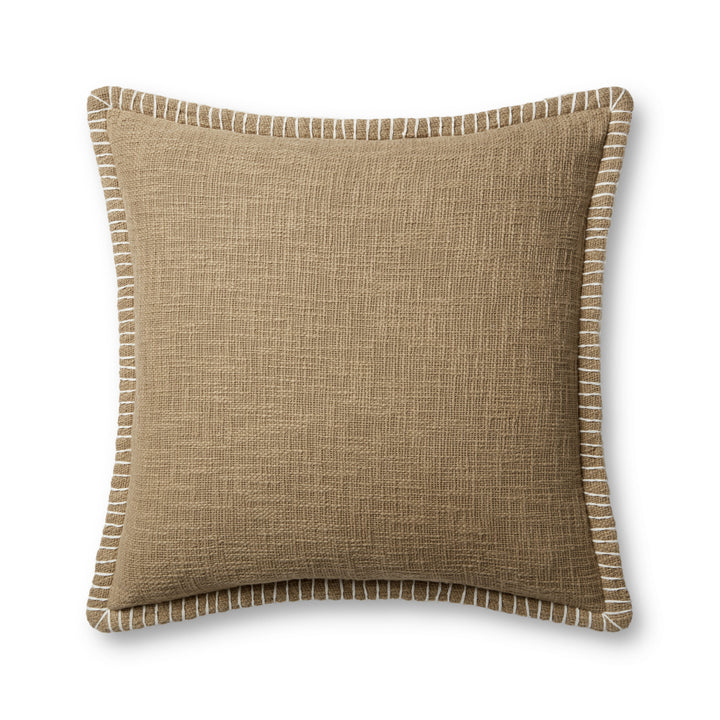 Loloi PLL0109 Taupe 22'' x 22'' Cover w/Down Pillow