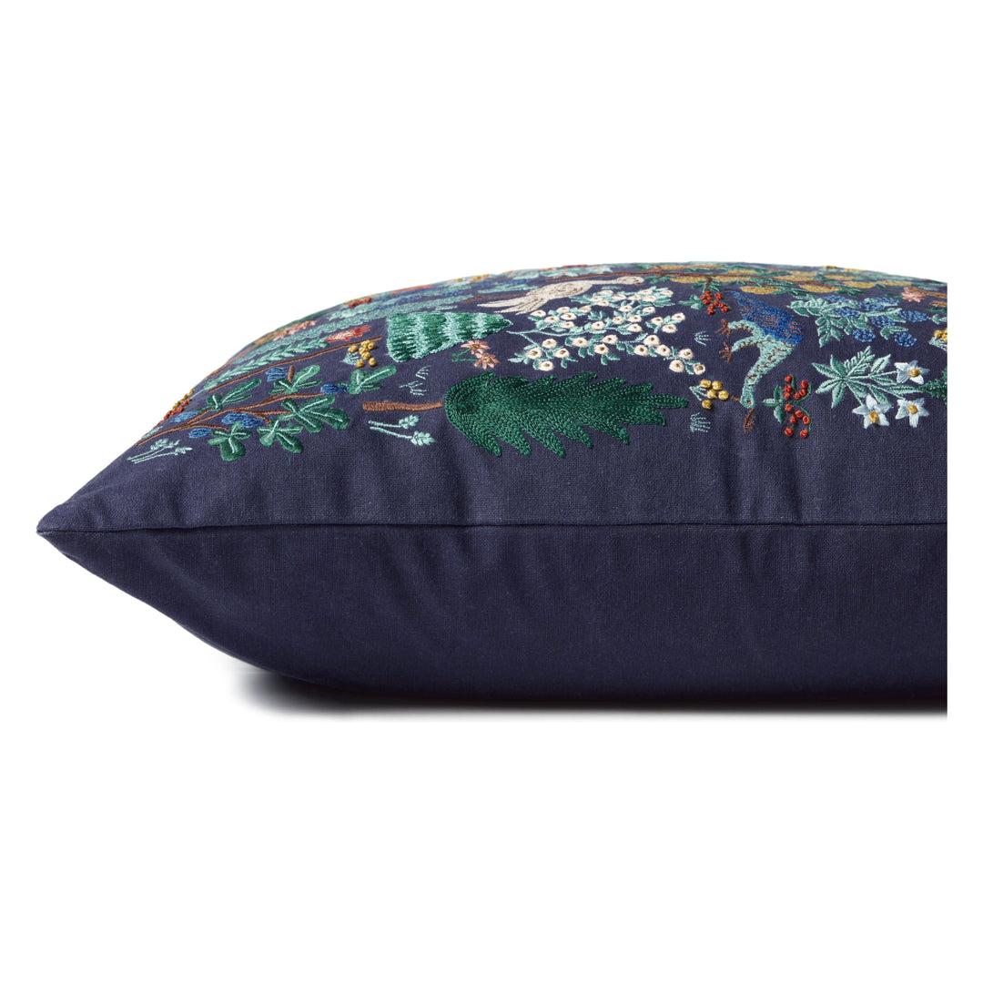 Rifle Paper Co. x Loloi PRP0008 Navy / Multi 22" x 22" Cover Only Pillow