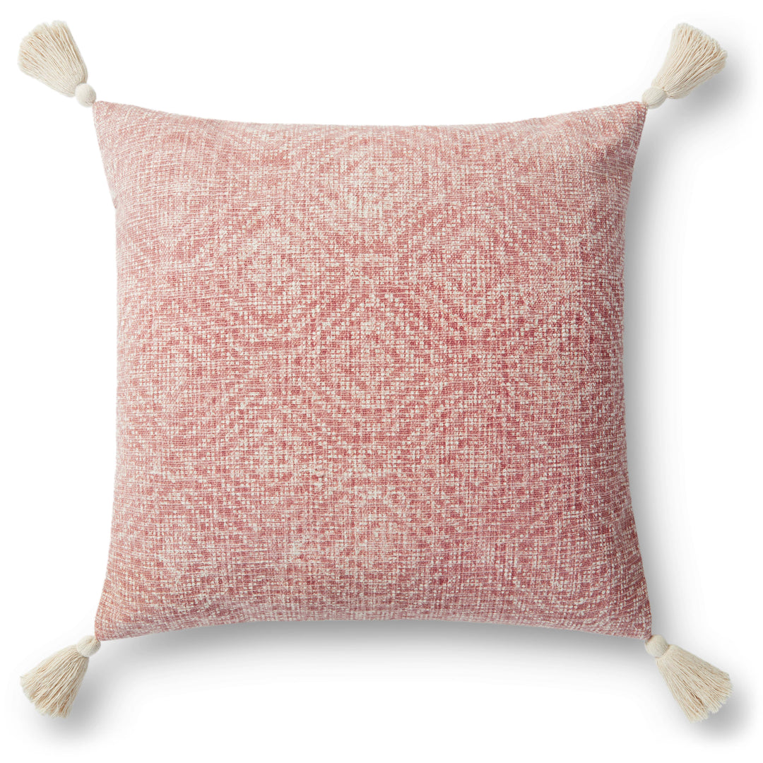 Loloi P0621 Pink 22" x 22" Cover Only Pillow