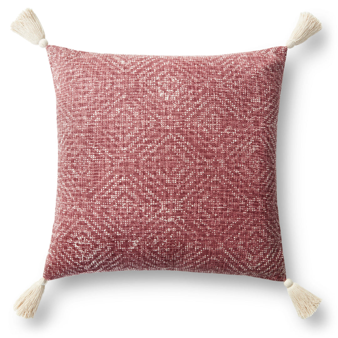 Loloi P0621 Red 22" x 22" Cover Only Pillow