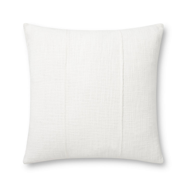 Magnolia Home by Joanna Gaines x Loloi PMH0013 White 22" x 22" Cover Only Pillow