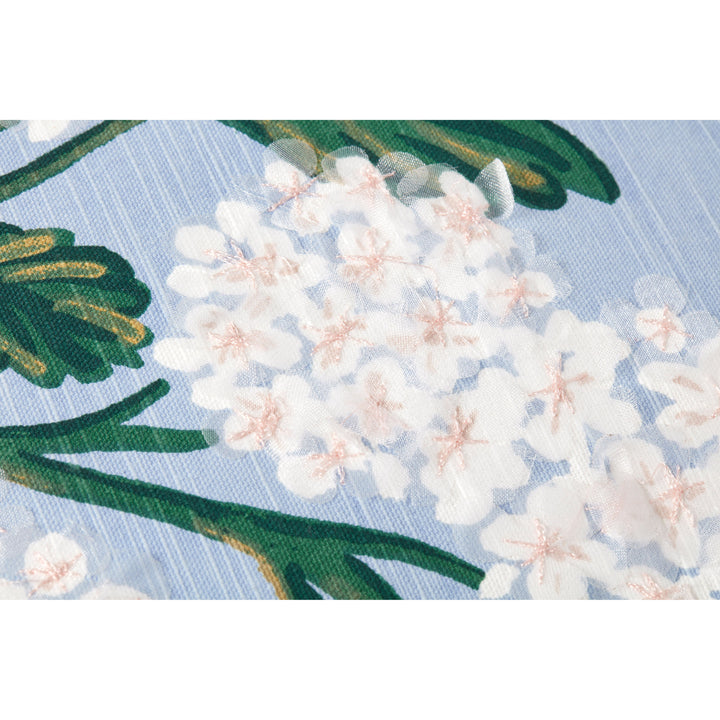 Rifle Paper Co. x Loloi PRP0013 Hydrangea Blue / Ivory 22" x 22" Cover w/Down Pillow