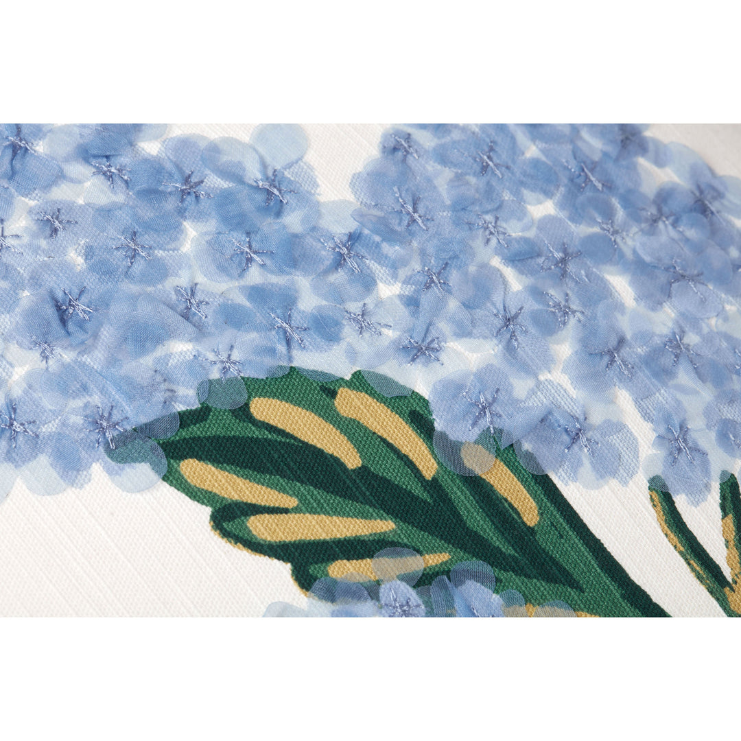 Rifle Paper Co. x Loloi PRP0015 Bouquet Ivory / Blue 18" x 18" Cover w/Poly Pillow