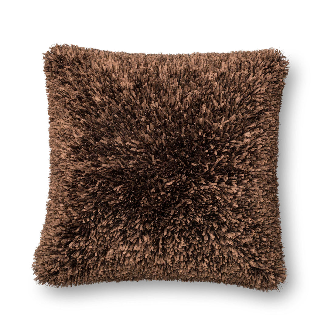 Loloi P0045 Brown 22" x 22" Cover Only Pillow