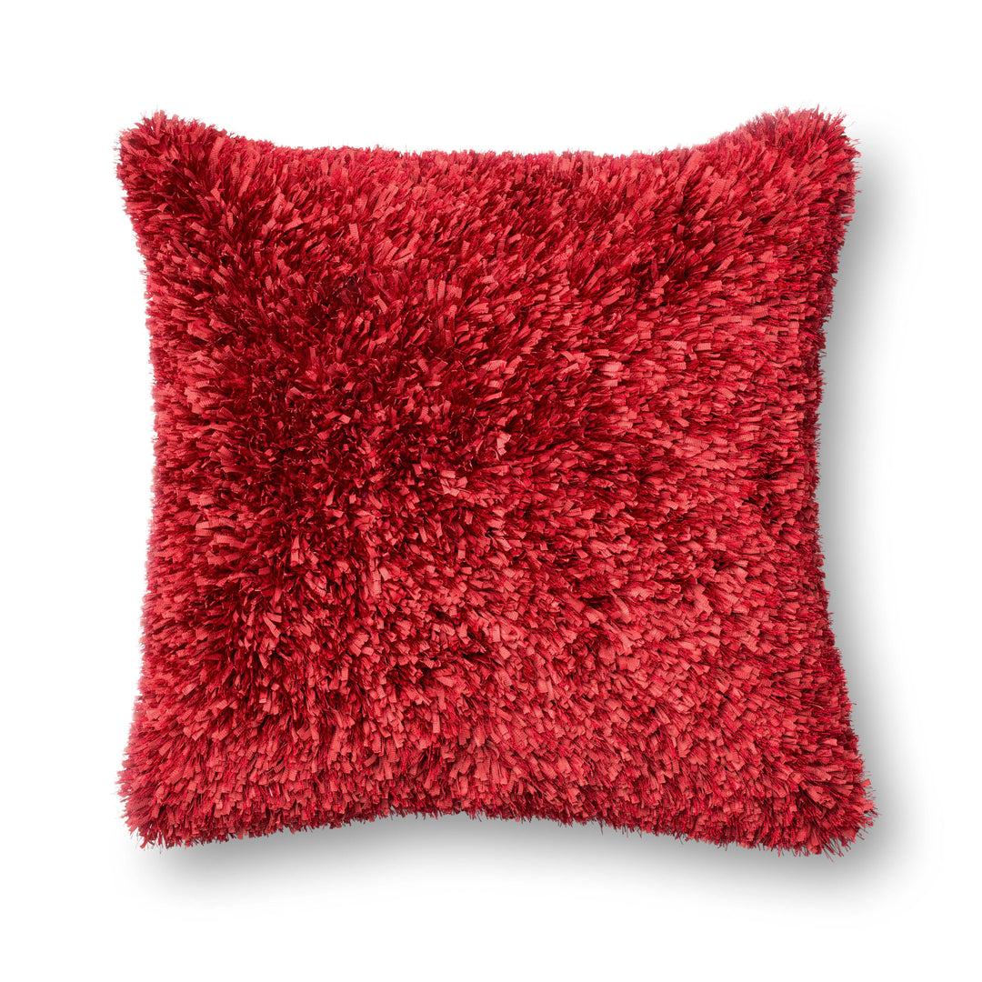 Loloi P0045 Red 22" x 22" Cover w/Down Pillow