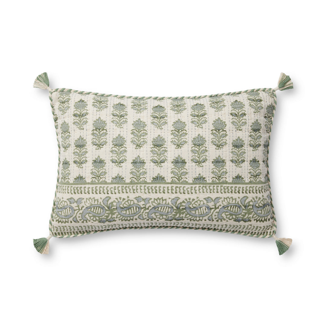 Loloi PLL0113 Sage / Ivory 13'' x 21'' Cover Only Pillow