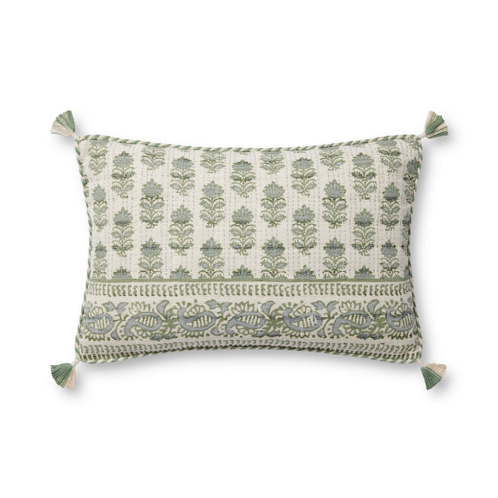 Loloi PLL0113 Sage / Ivory 13'' x 21'' Cover Only Pillow