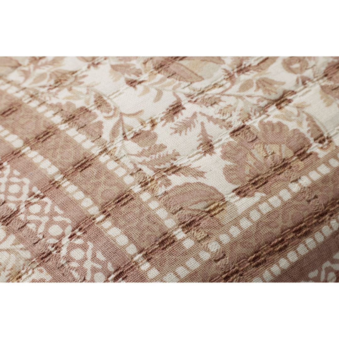 Loloi PLL0117 Blush / Ivory 13'' x 21'' Cover w/Down Pillow