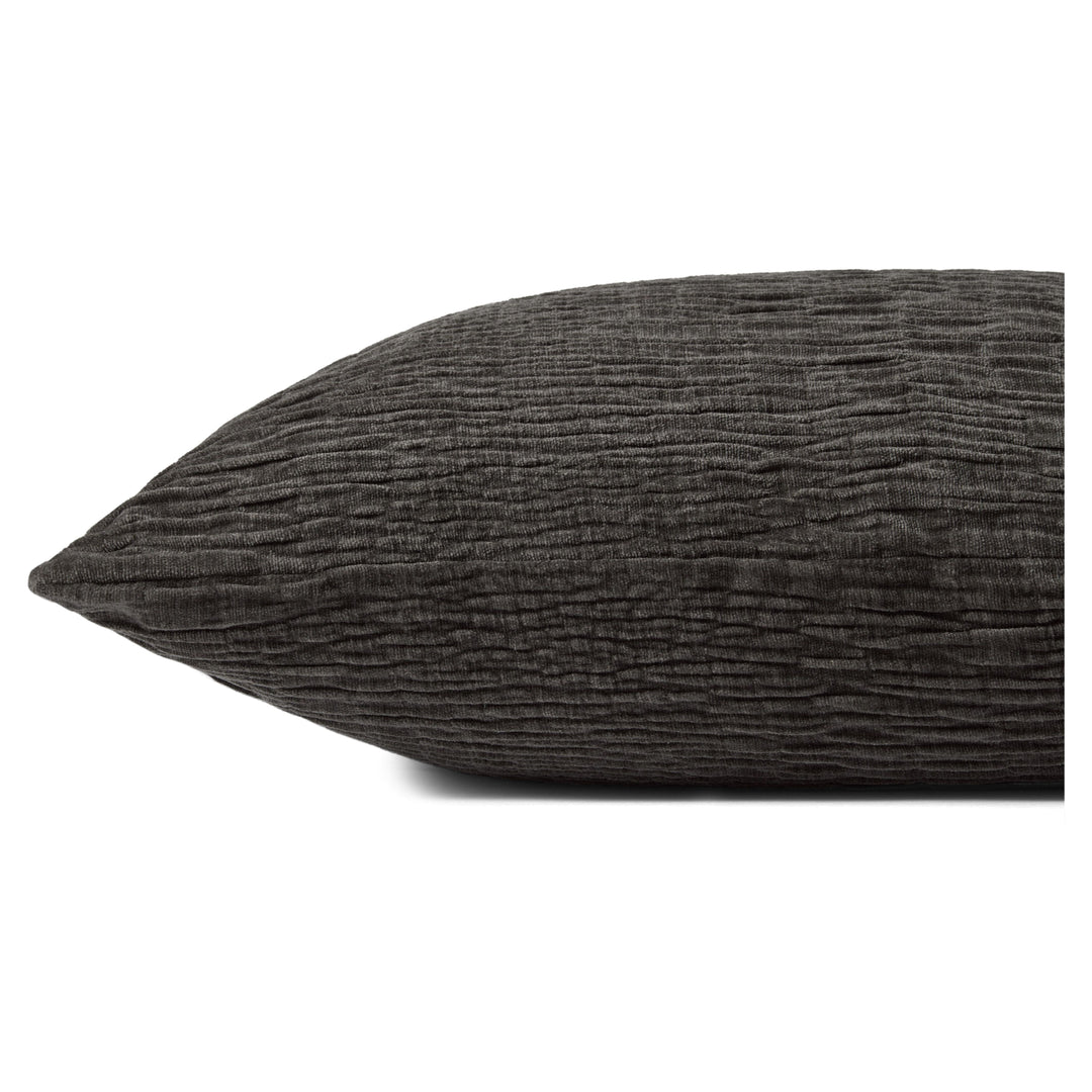 Loloi Charcoal 22'' x 22'' Cover w/Poly Pillow