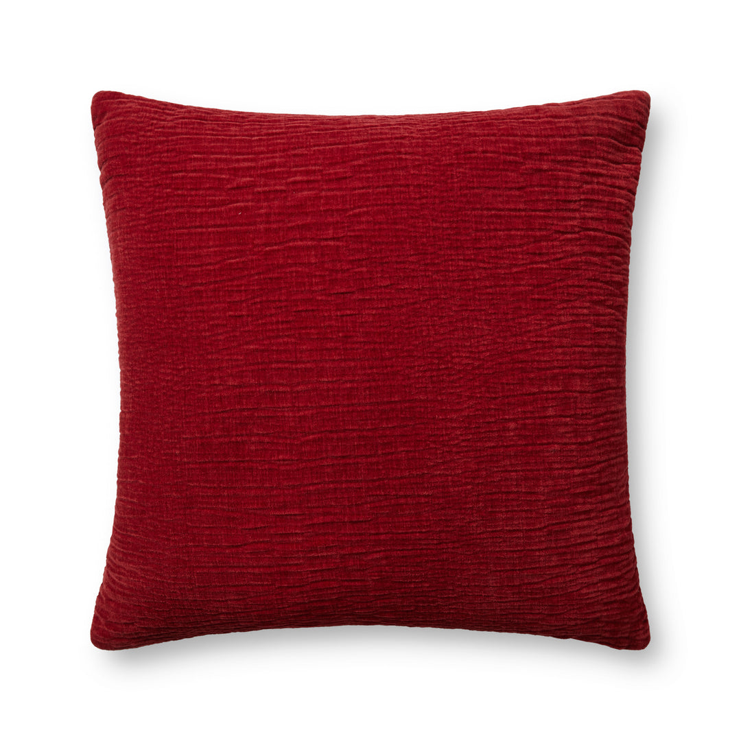 Loloi Red 22'' x 22'' Cover w/Down Pillow