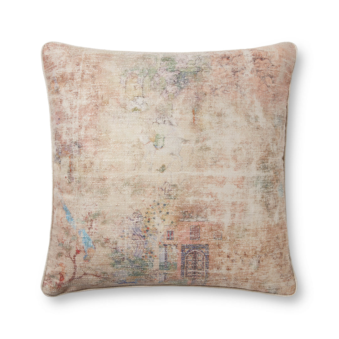 Loloi PLL0011 Beige / Multi 22" x 22" Cover Only Pillow