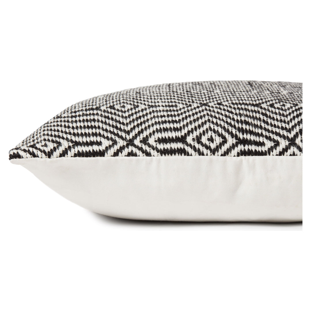 Loloi P0339 Black / White 22" x 22" Cover Only Pillow