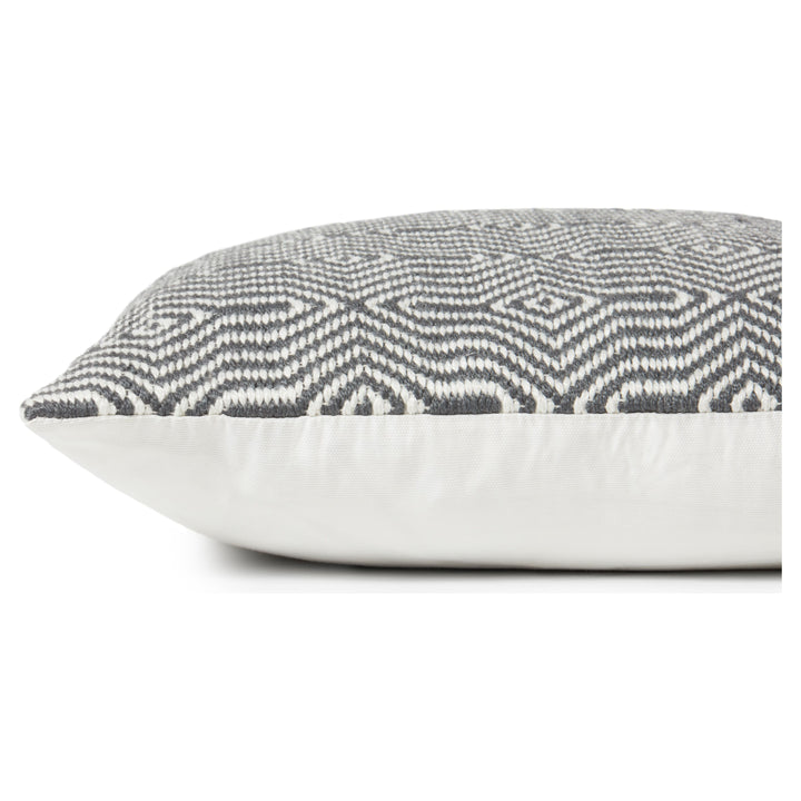 Loloi P0339 Charcoal / White 22" x 22" Cover Only Pillow