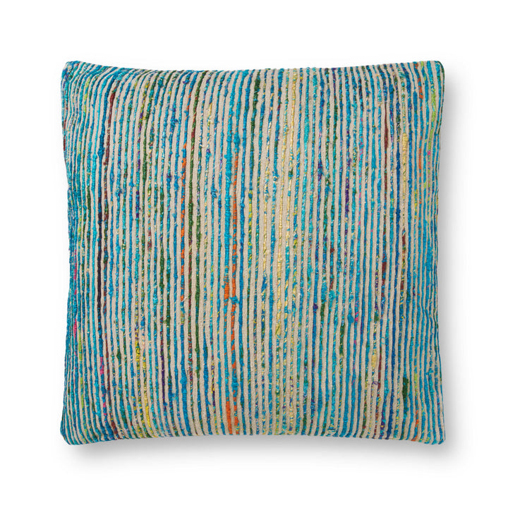 Loloi P0242 Blue / Multi 13" x 21" Cover w/Down Pillow