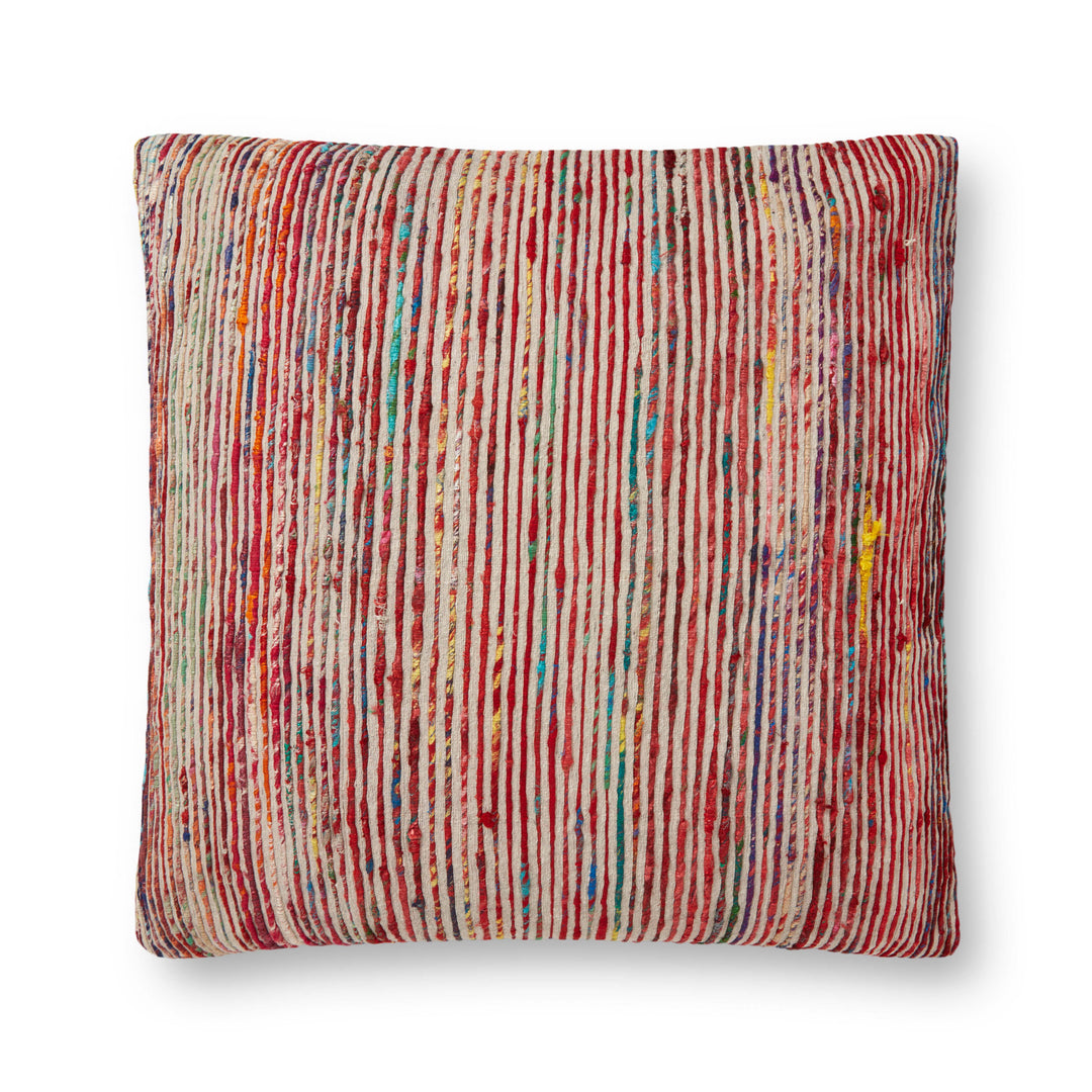 Loloi P0242 Red / Multi 13" x 21" Cover Only Pillow