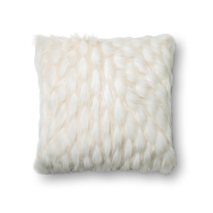 Loloi P0265 White 22" x 22" Cover Only Pillow