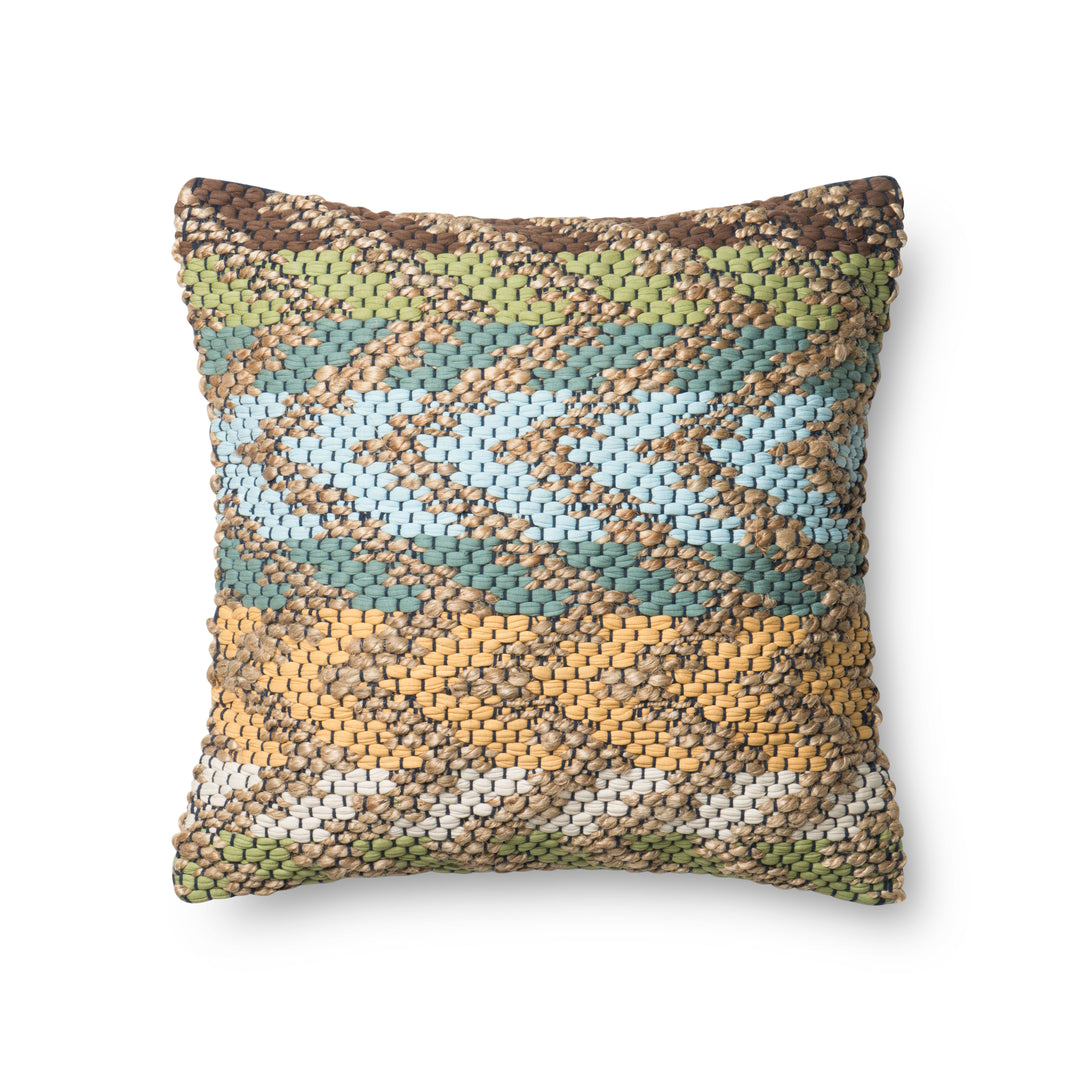 Loloi P0330 Green / Multi 22" x 22" Cover Only Pillow