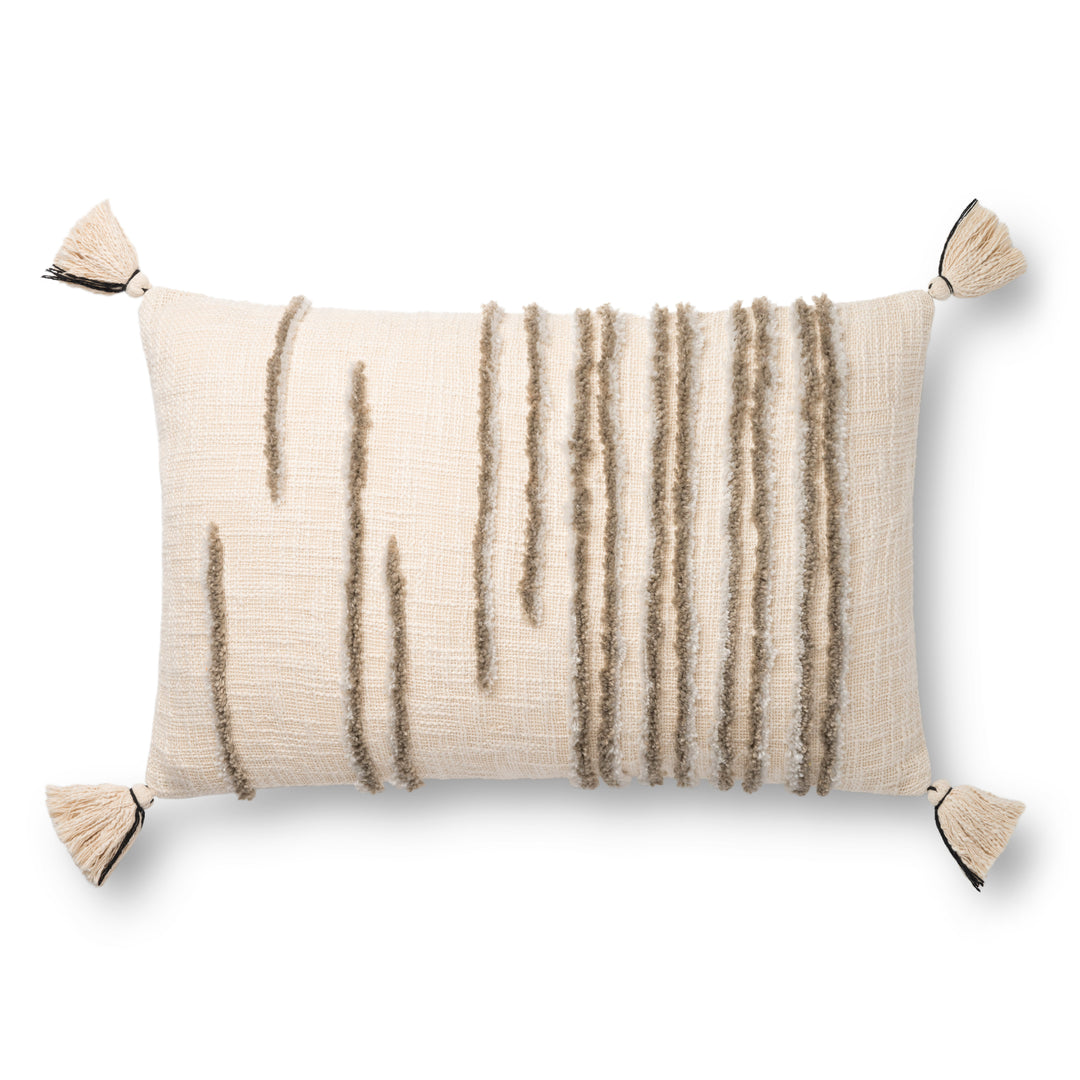 Loloi P0832 Natural / Stone 16" x 26" Cover Only Pillow