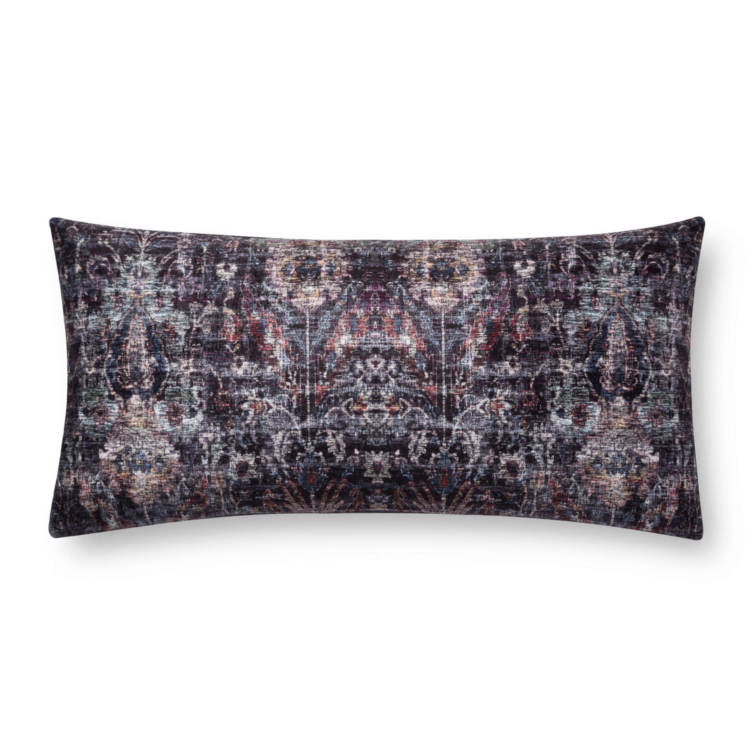 Loloi P0686 Black / Multi 12" x 27" Cover Only Pillow