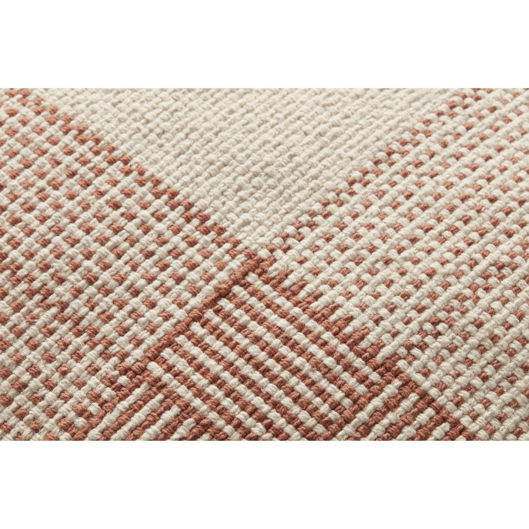 Loloi Wells Cream / Terracotta 22'' x 22'' Cover Only Pillow