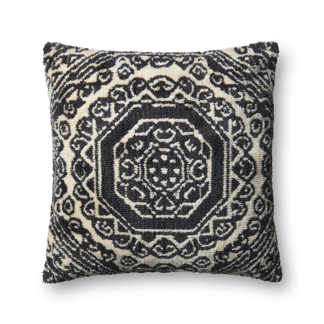 Loloi P0578 Black / White 22" x 22" Cover Only Pillow