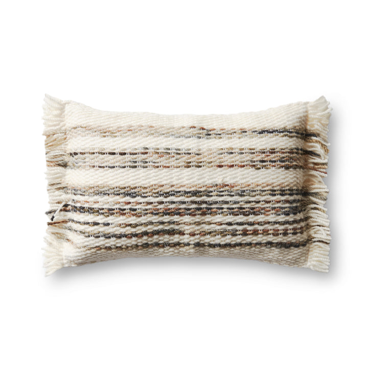 Magnolia Home by Joanna Gaines x Loloi PMH0007 Natural / Multi 13" x 21" Cover Only Pillow