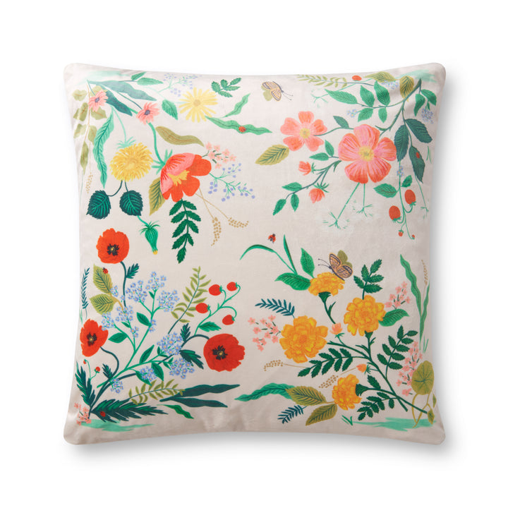 Rifle Paper Co. x Loloi PRP0024 Botanical Multi 22" x 22" Cover Only Pillow