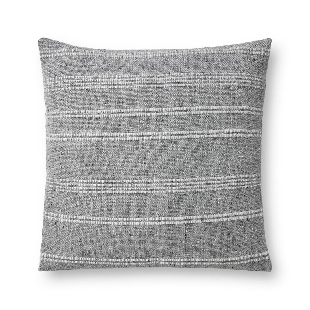 Magnolia Home by Joanna Gaines x Loloi Grey 22'' x 22'' Cover Only Pillow