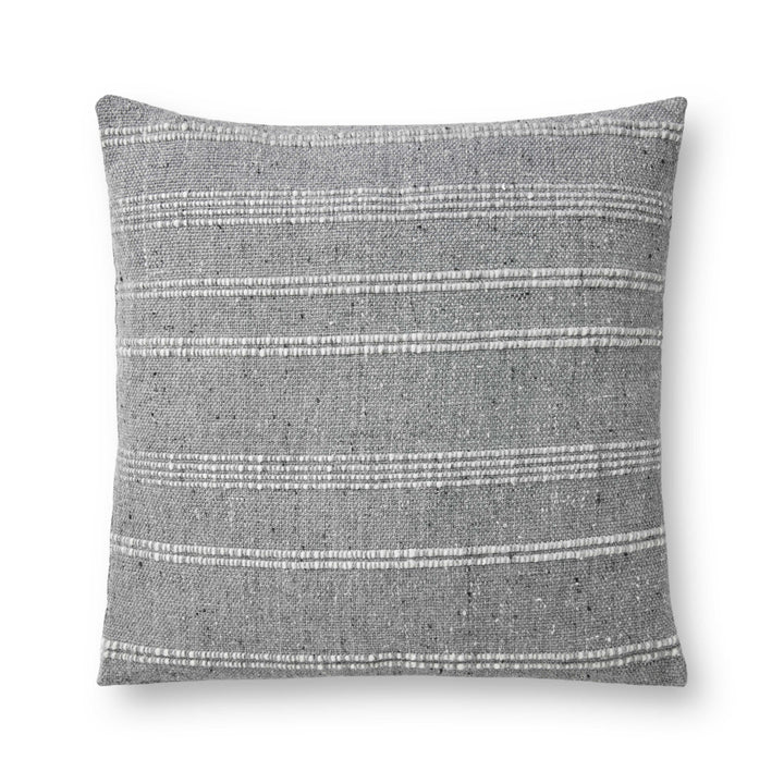 Magnolia Home by Joanna Gaines x Loloi Grey 22'' x 22'' Cover Only Pillow