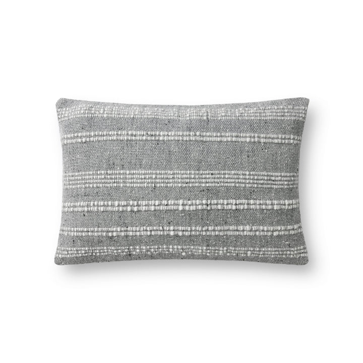 Magnolia Home by Joanna Gaines x Loloi Grey 13'' x 21'' Cover w/Down Pillow