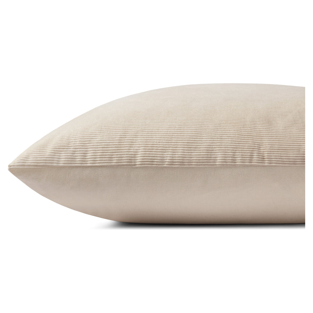 Magnolia Home by Joanna Gaines x Loloi Beatrice PMH0048 Ivory 22'' x 22'' Cover Only Pillow