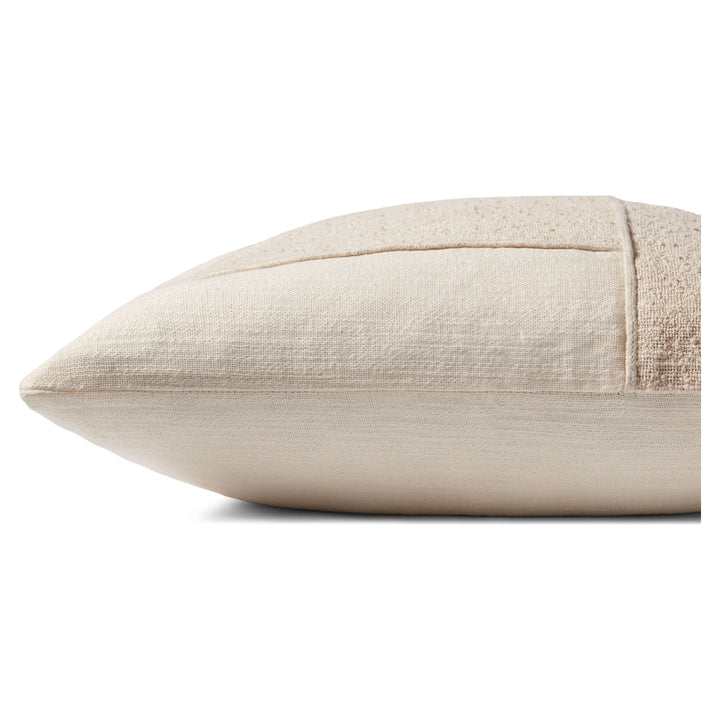 Magnolia Home by Joanna Gaines x Loloi Leslie PMH0060 Ivory 18'' x 18'' Cover Only Pillow